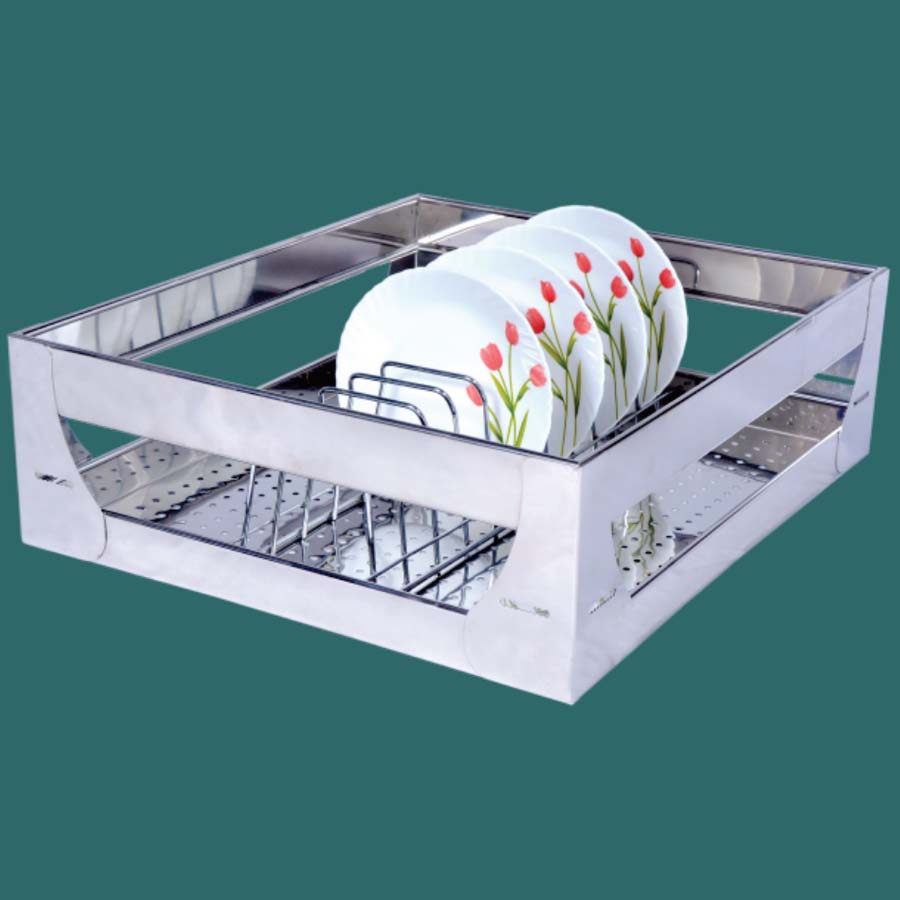 Plain Thali Basket Gold